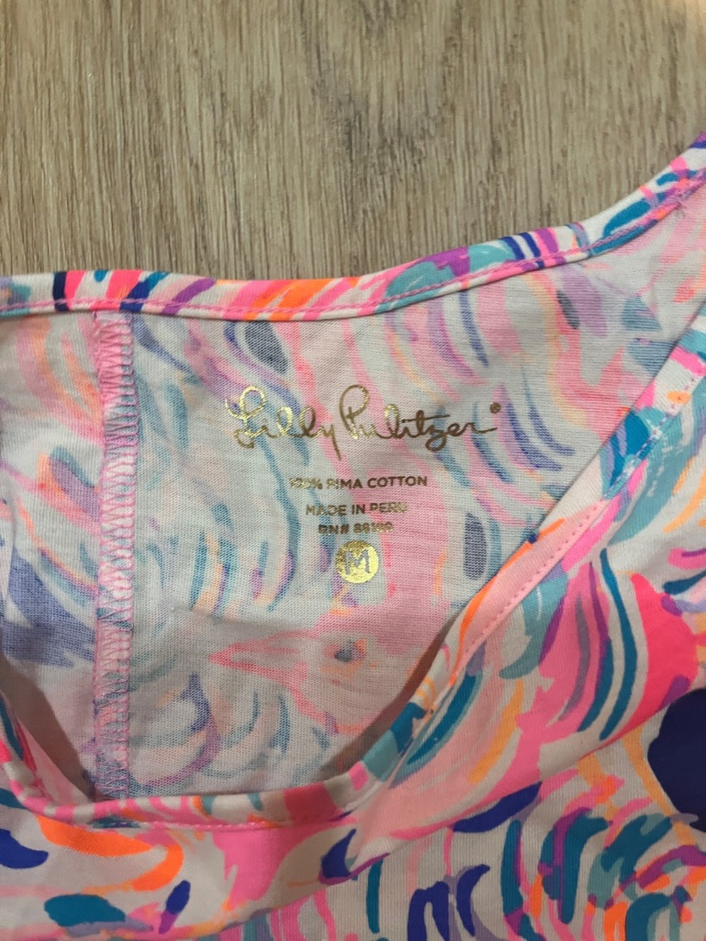 Lilly Pulitzer Marlowe Tee Shirt Pima Cotton Dress “ Head in the Sand” -Medium - Picture 3 of 5
